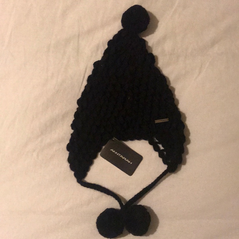 Ann Tarrah Baby Alpaca 100% Organic Black Hat